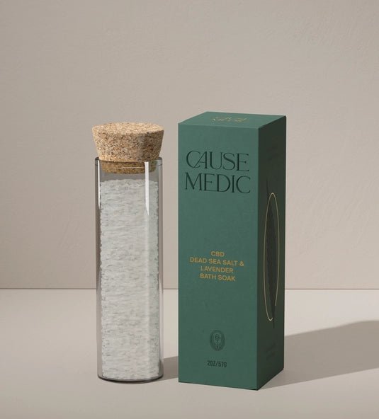 CBD Dead Sea Salt & Lavender Bath Soak (1 serving) - Pearl Skin Studio